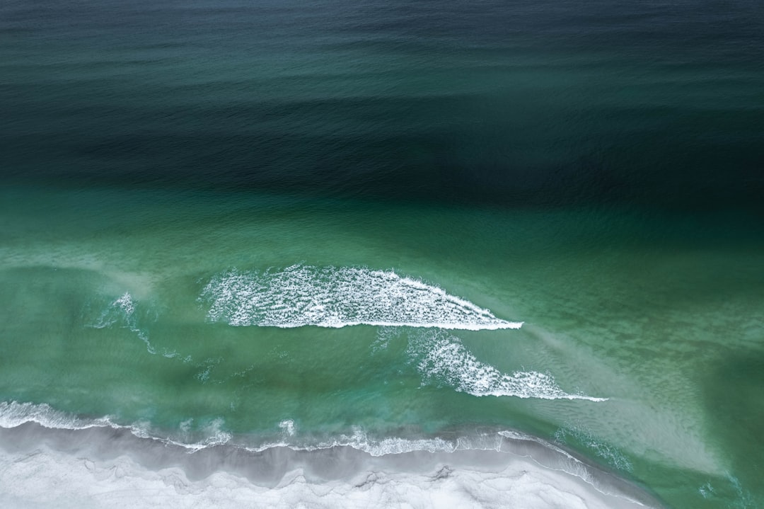 Aerial view of open ocean